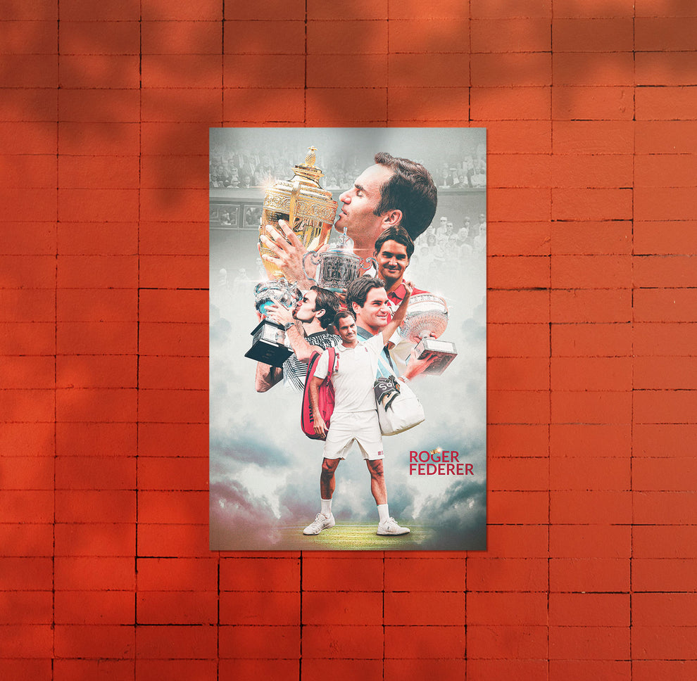 Roger Federer Poster | Tennis Wall Frames – Frameo Store