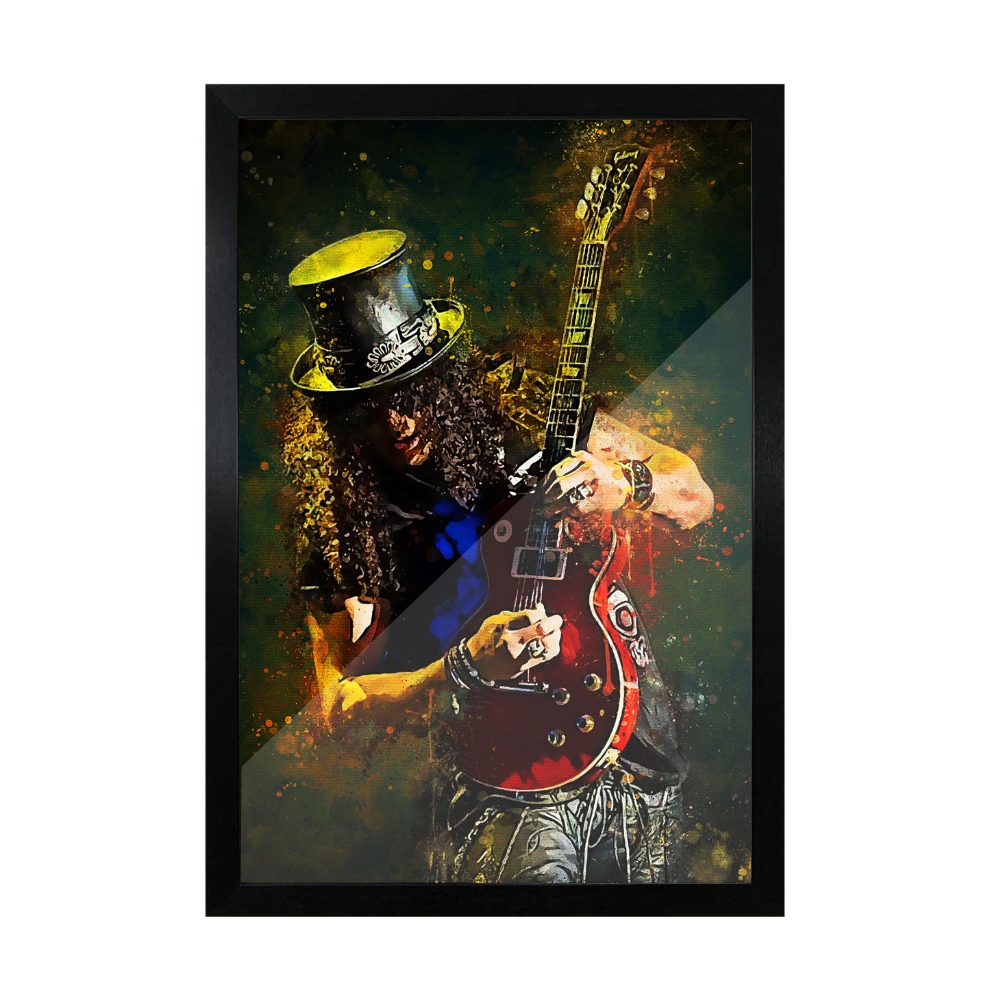 Slash Splatter Watercolor Art