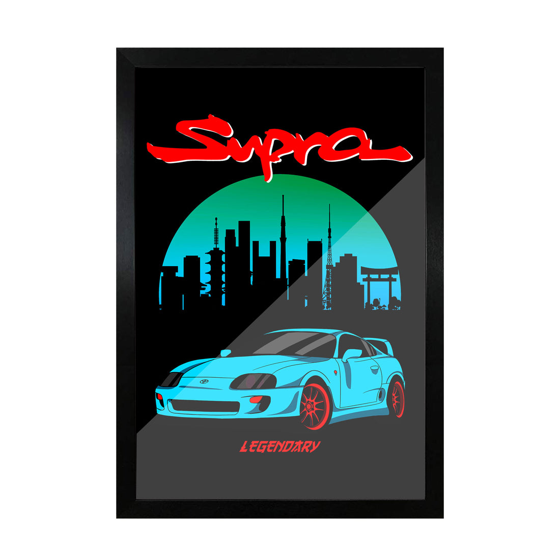 Toyota Supra Art Frame | JDM Posters – Frameo Store