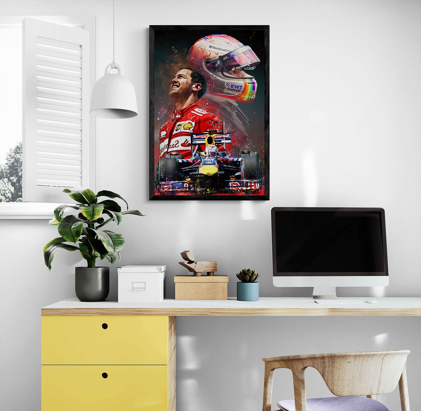 Sebastian Vettel tribute framed poster