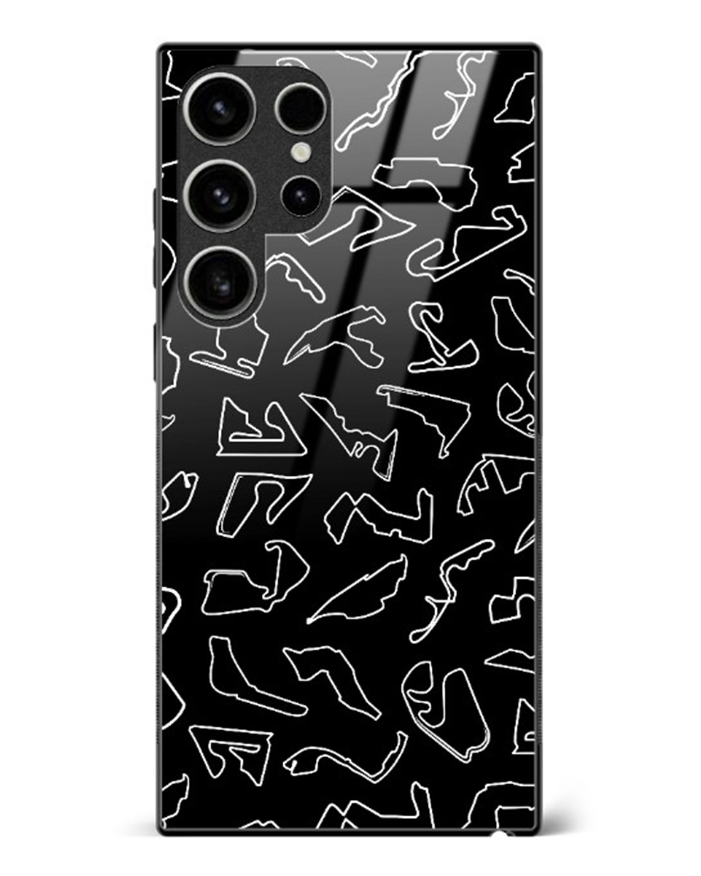 F1 circuits Glass Case Phone Cover