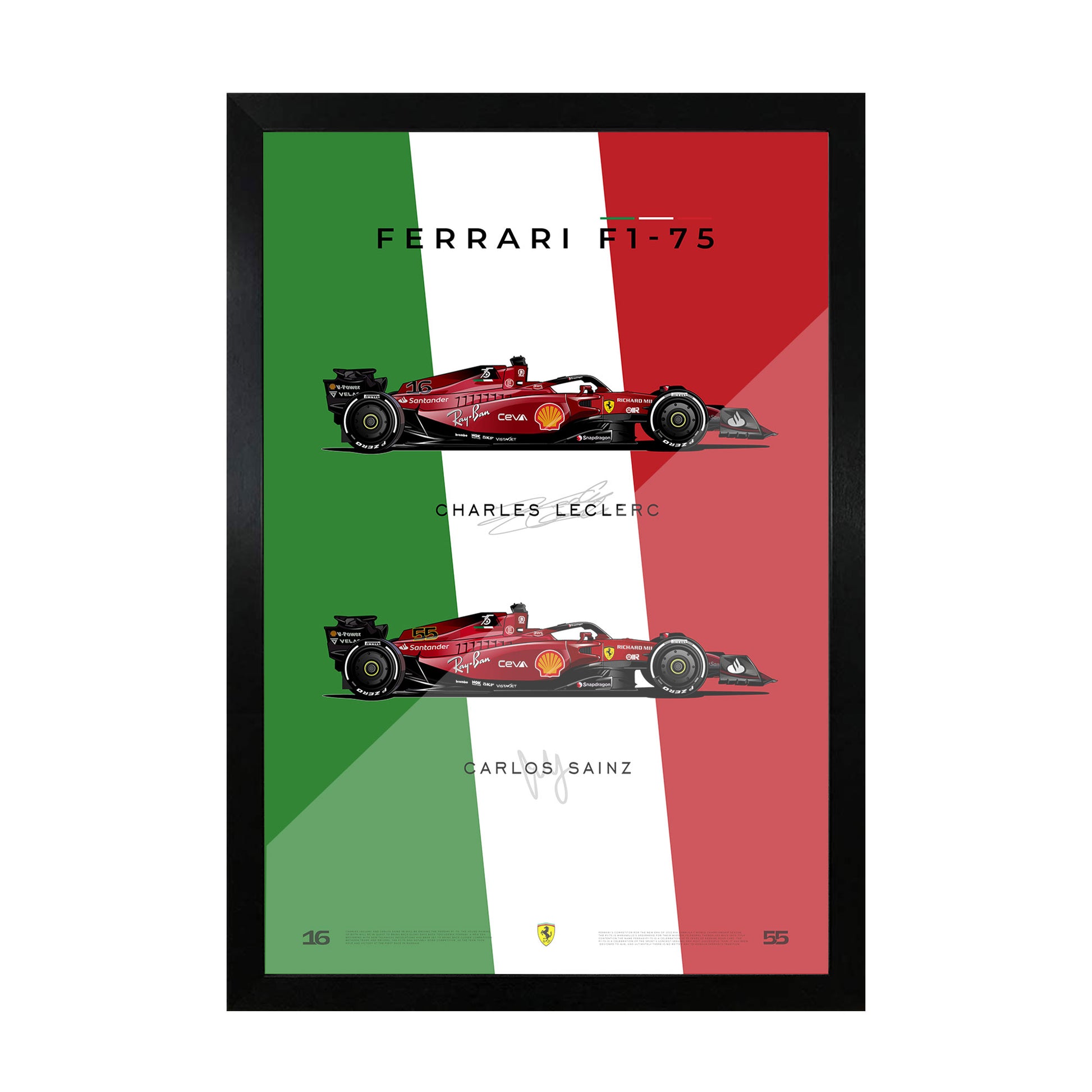 Ferrari F1-75 Poster Frame – Frameo Store