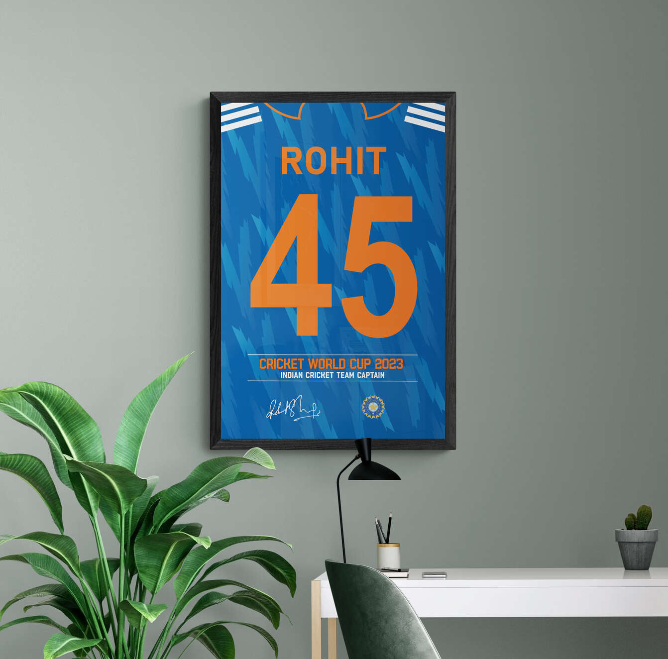 Rohit Sharma 45 Jersey Art