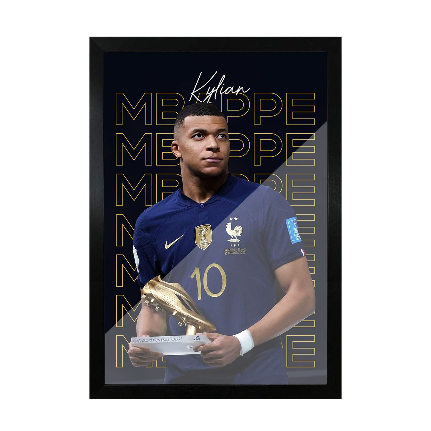 Kylian Mbappé Golden Boot Art